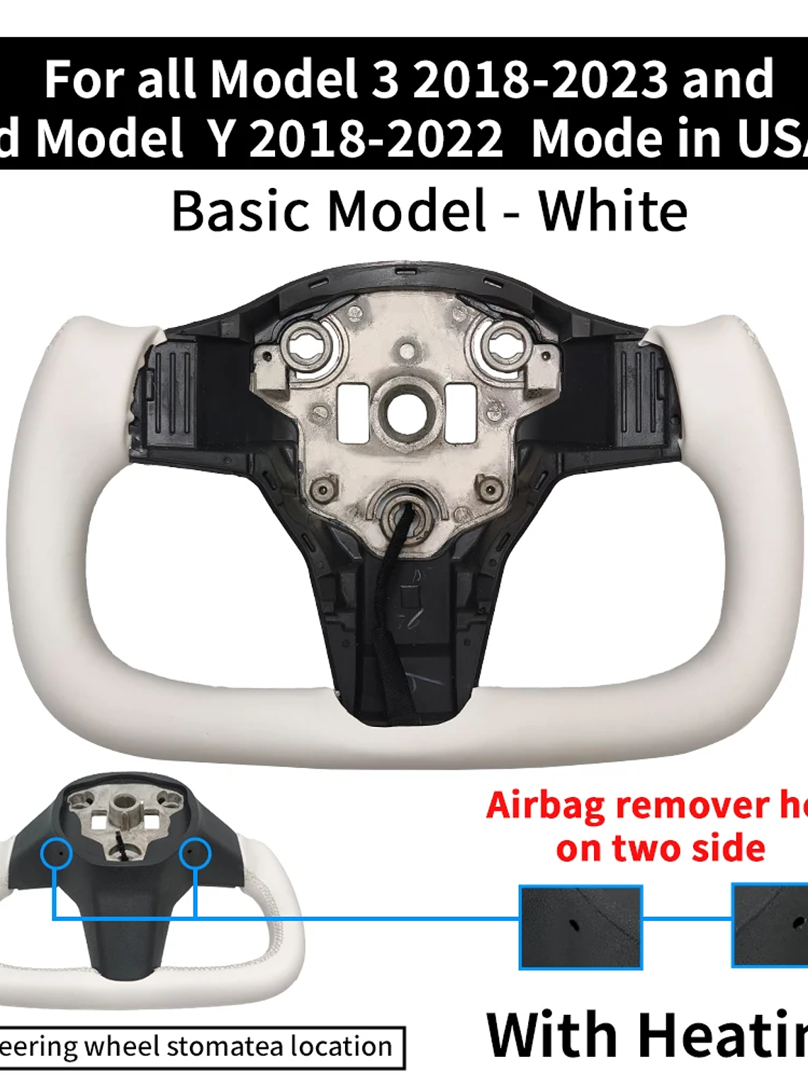 Customized New Yoke Steering Wheel For Tesla Model 3/Y 9