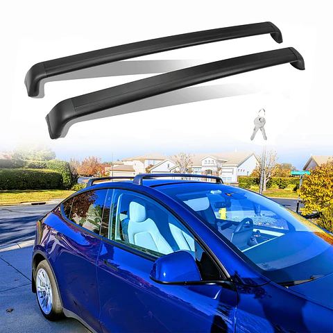 2PCS New Lockable Cross Bars for Tesla Model Y 2020-2024