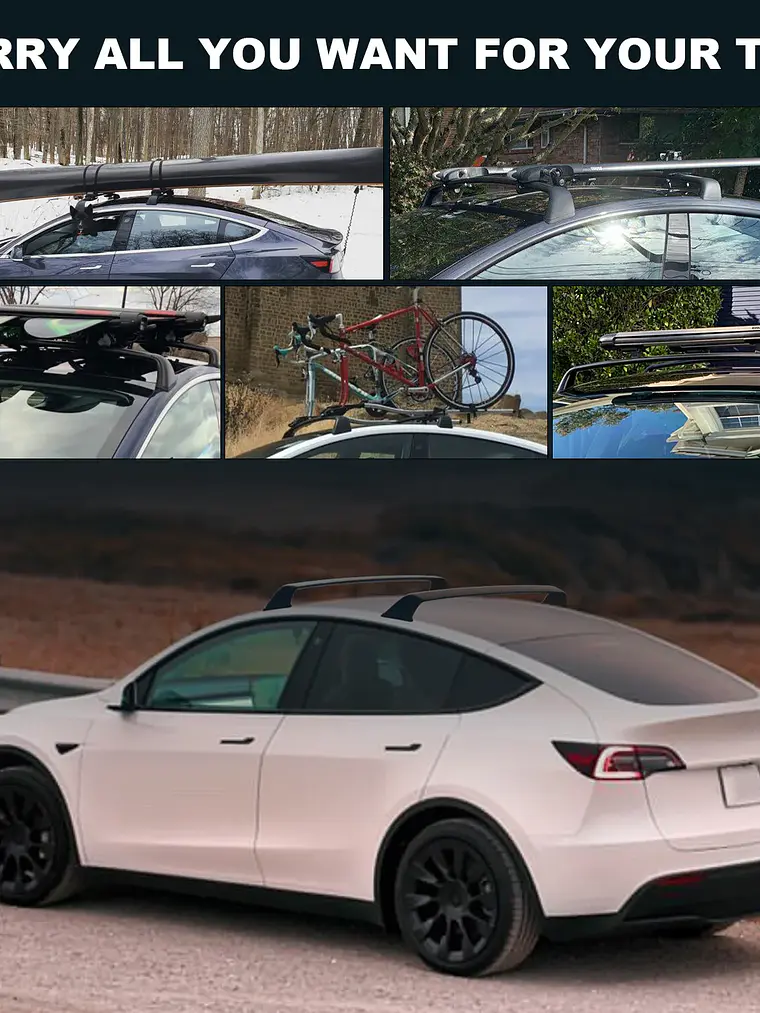 2PCS New Lockable Cross Bars for Tesla Model Y 2020-2024 4