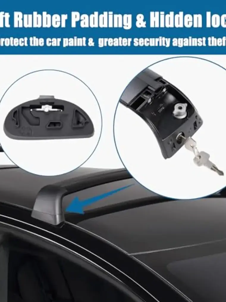 Matte Black Roof Rack Cross Bars for Tesla Model Y 2020-2026 Juniper 6