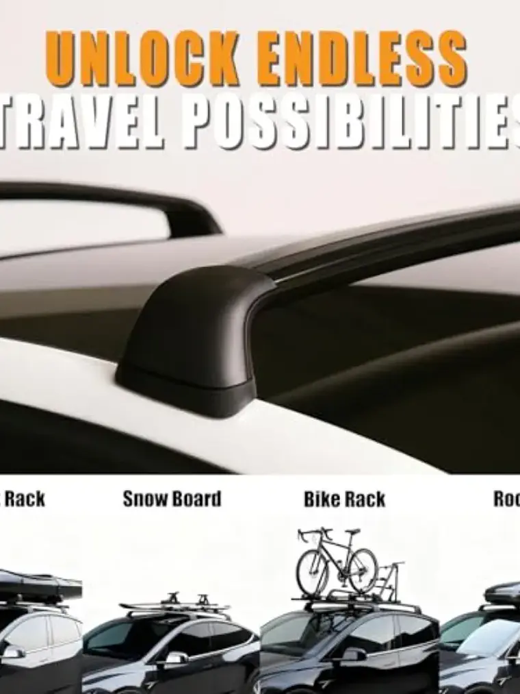 Matte Black Roof Rack Cross Bars for Tesla Model Y 2020-2026 Juniper 5