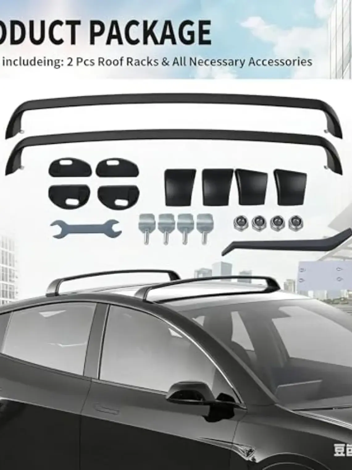 Noiseless Lockable Roof Rack for Tesla Model Y 2020-2024  5