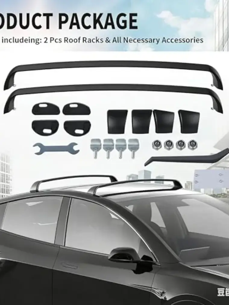 Noiseless Lockable Roof Rack for Tesla Model Y 2020-2024  5