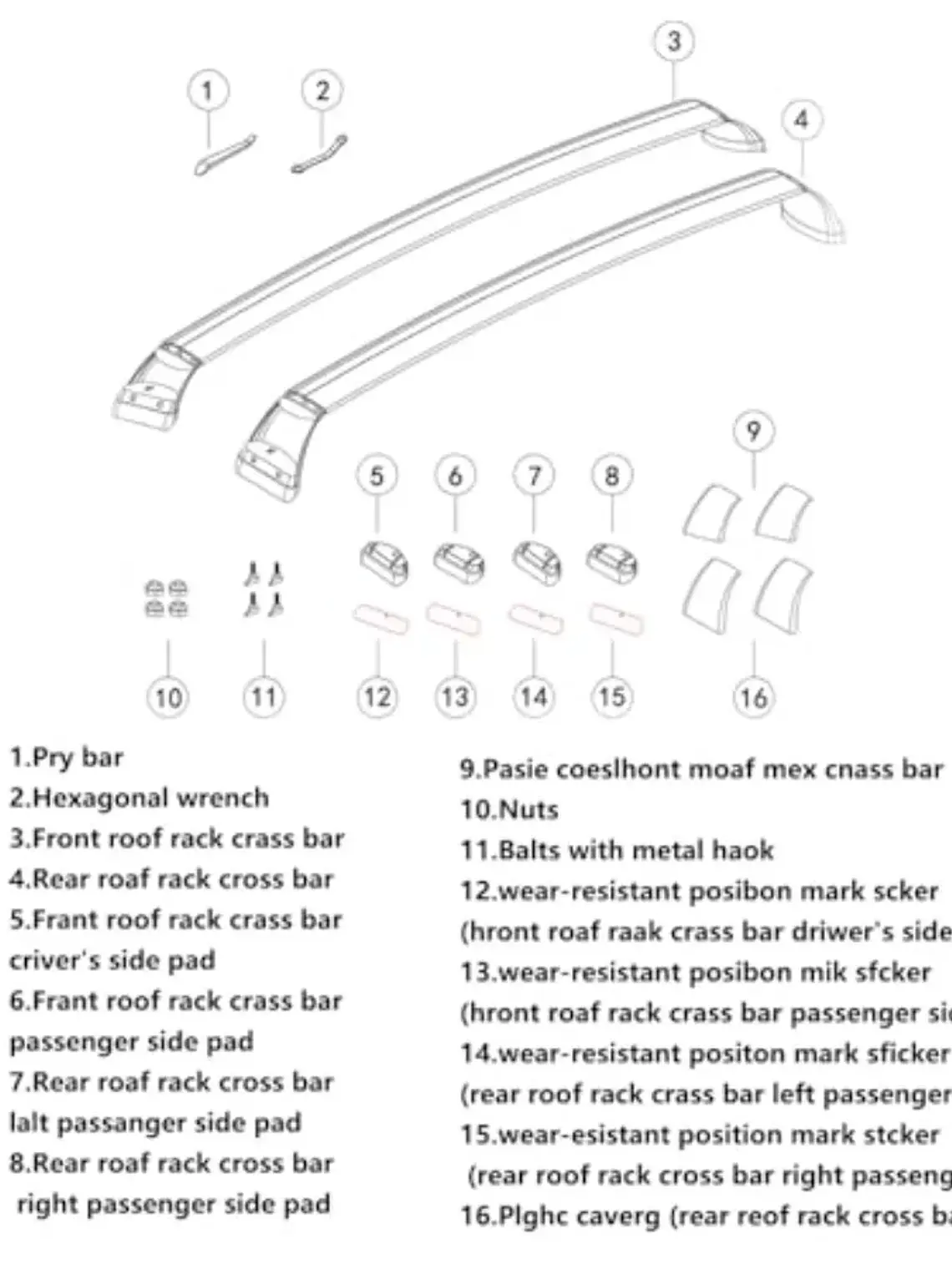 Noiseless Lockable Roof Rack for Tesla Model Y 2020-2024  6