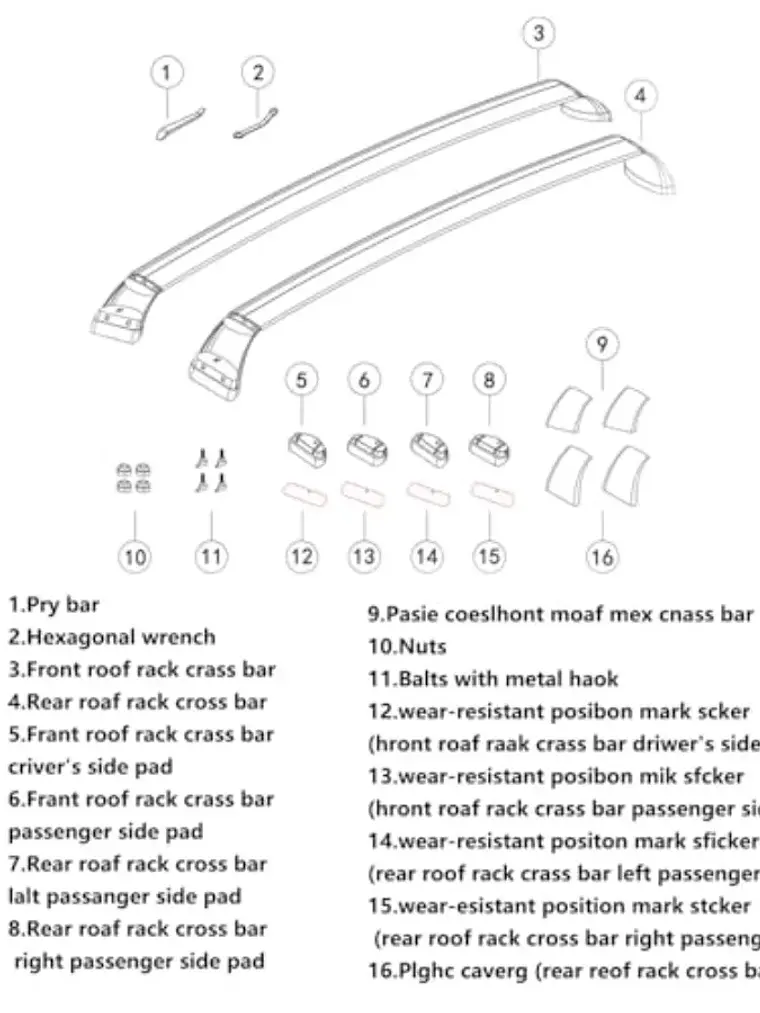 Noiseless Lockable Roof Rack for Tesla Model Y 2020-2024  6