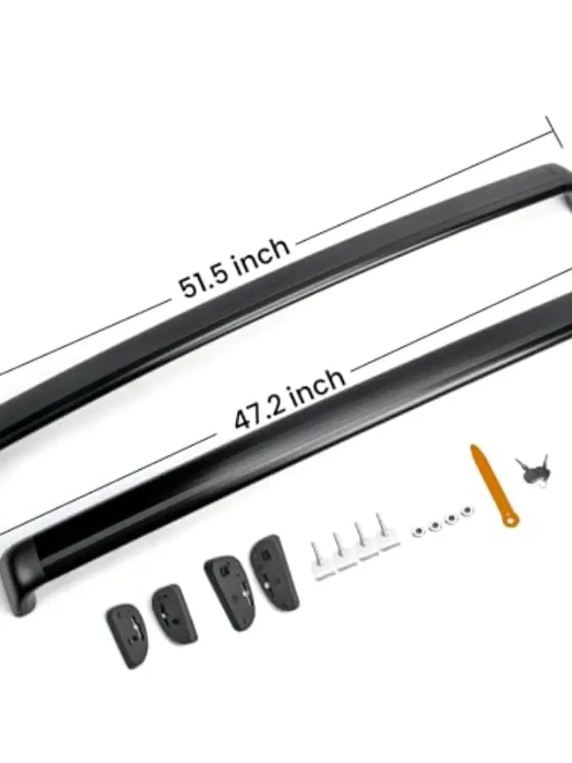 2PCS Cross Bar Roof Racks for 2019-2025 Tesla Model 3 Black 4