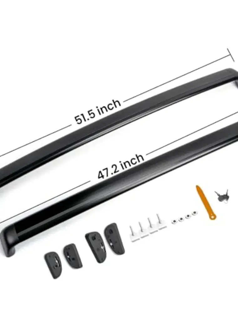 2PCS Cross Bar Roof Racks for 2019-2025 Tesla Model 3 Black 4