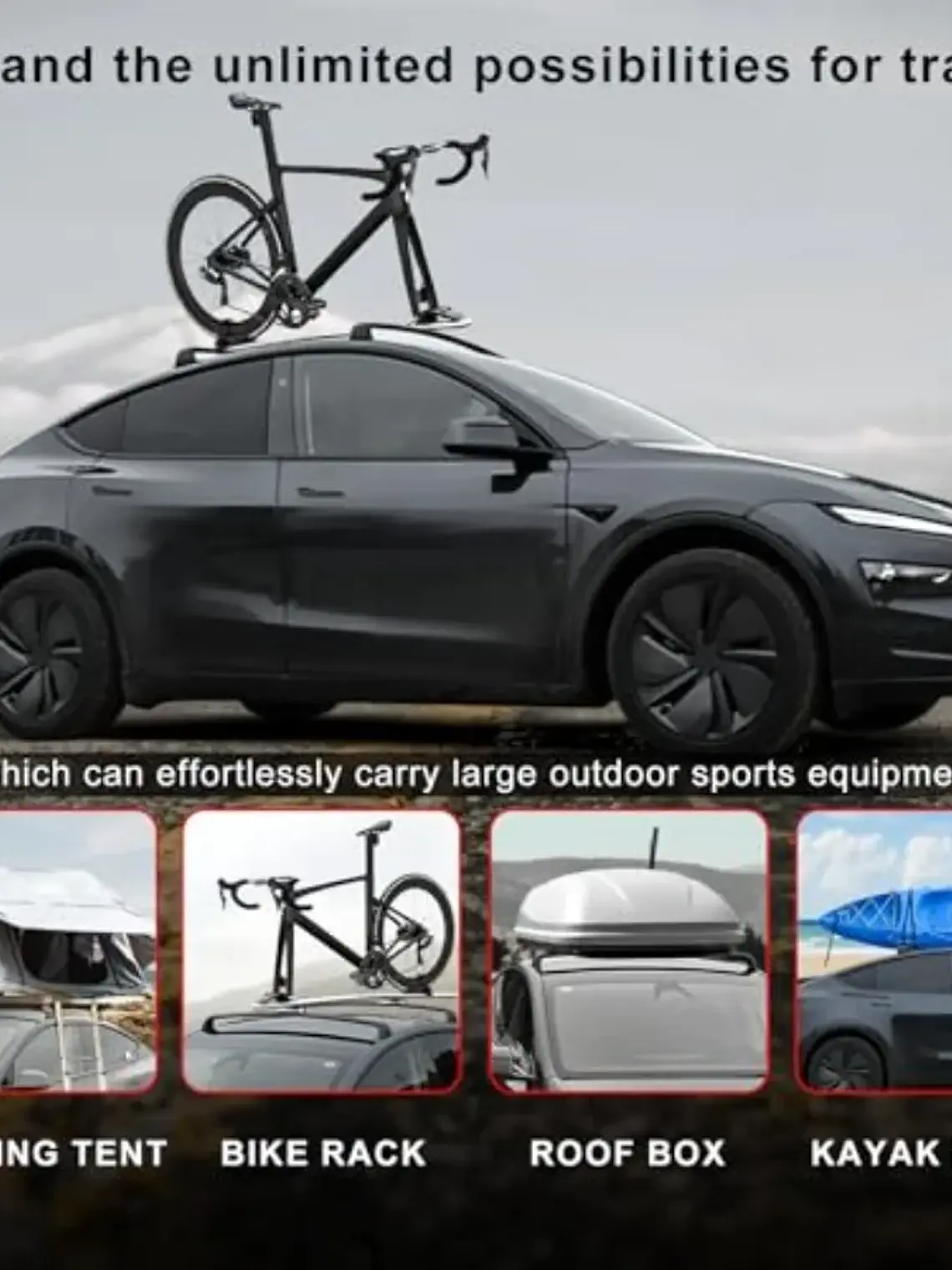 Tesla Model Y Juniper 2020-2026+ Lockable Roof Racks 4