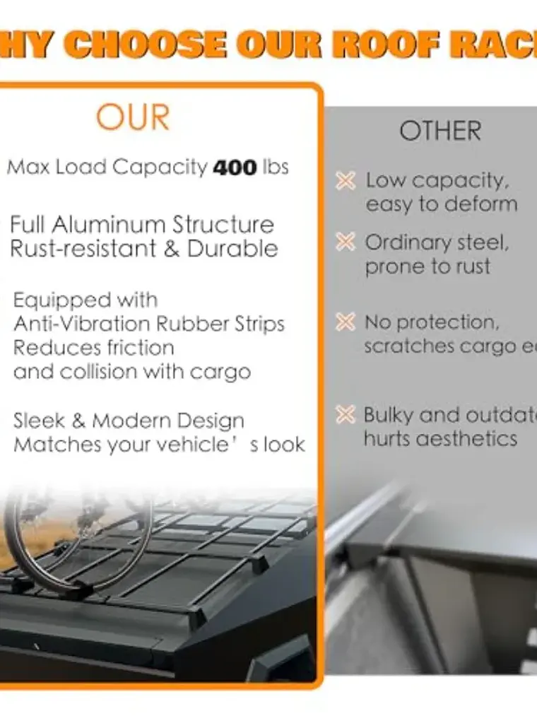 Front Roof Rack Crossbars for Tesla Cybertruck 2024+  6