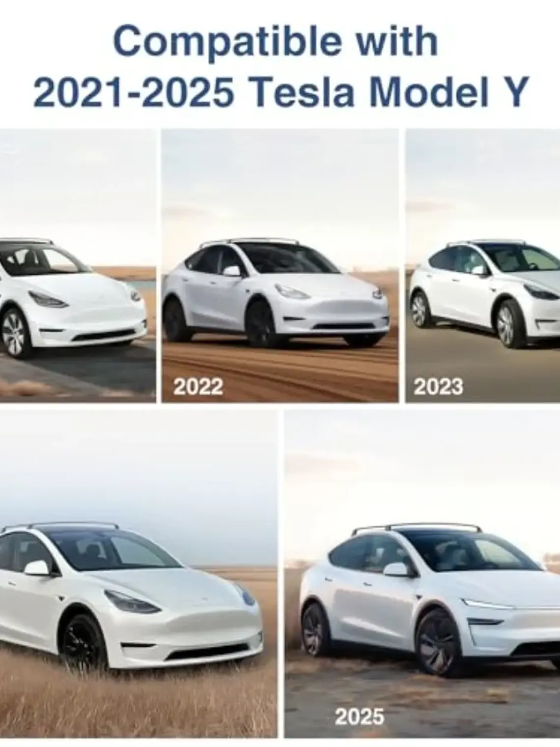 2PCS Cross Bar Roof Racks for 2021-2026 Tesla Model Y Juniper 2