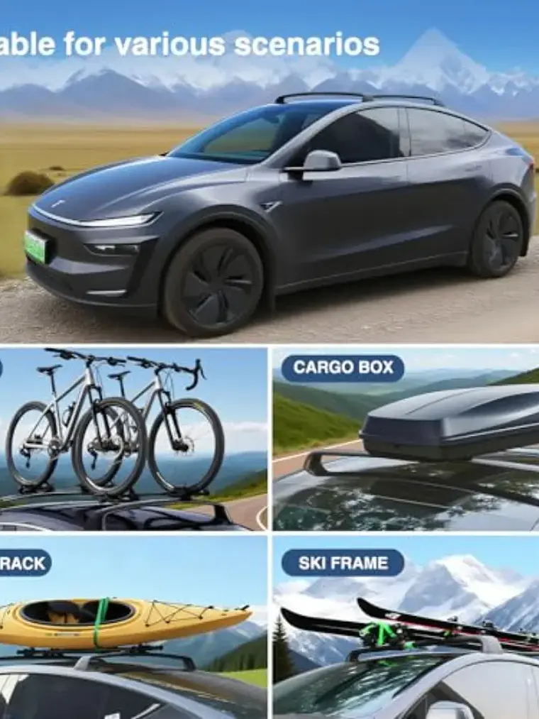 2PCS Cross Bar Roof Racks for 2021-2026 Tesla Model Y Juniper 4