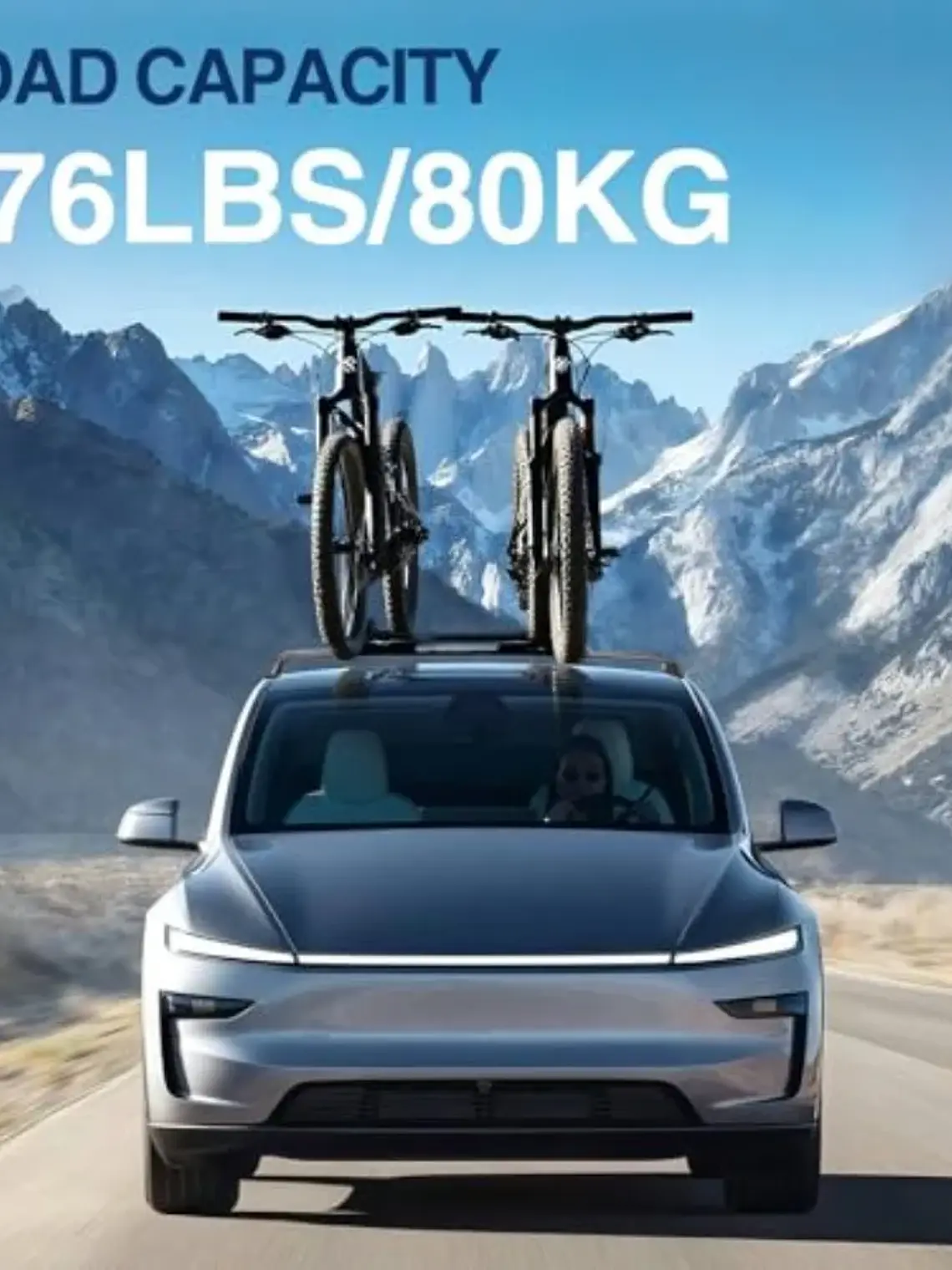 2PCS Cross Bar Roof Racks for 2021-2026 Tesla Model Y Juniper 5