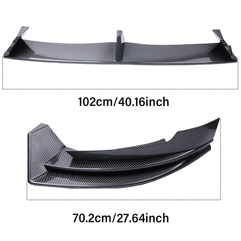 Front Bumper Lip Splitter Spoiler Carbon Fiber Style for Tesla Model Y