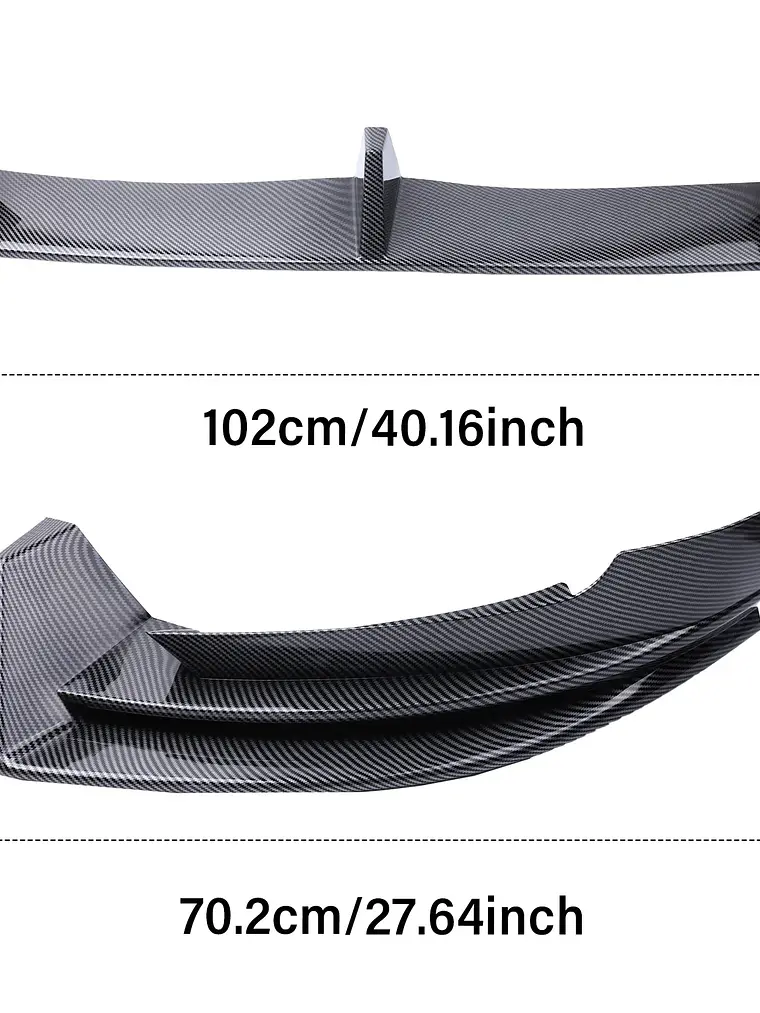 Front Bumper Lip Splitter Spoiler Carbon Fiber Style for Tesla Model Y 2
