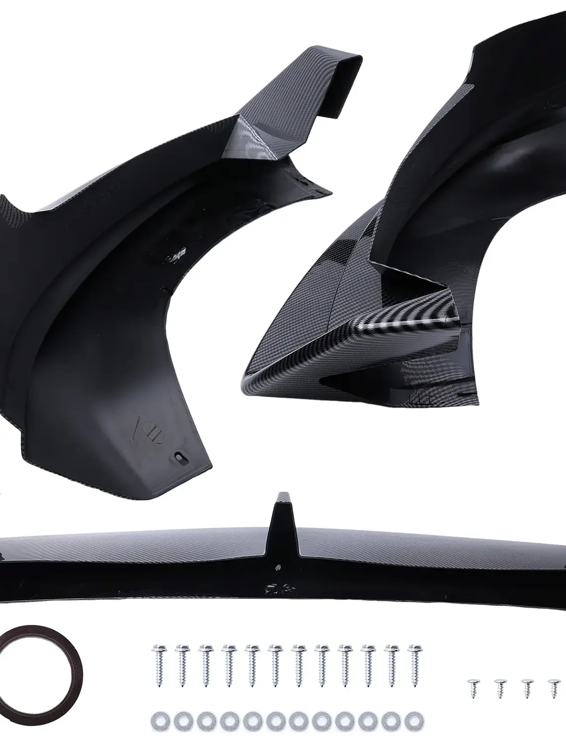 Front Bumper Lip Splitter Spoiler Carbon Fiber Style for Tesla Model Y 3