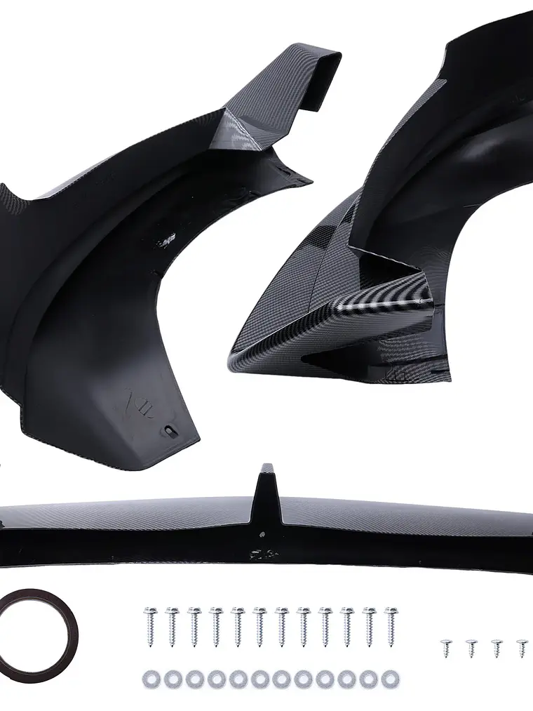 Front Bumper Lip Splitter Spoiler Carbon Fiber Style for Tesla Model Y 3