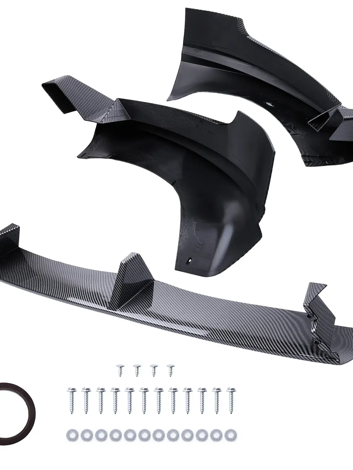 Front Bumper Lip Splitter Spoiler Carbon Fiber Style for Tesla Model Y 4