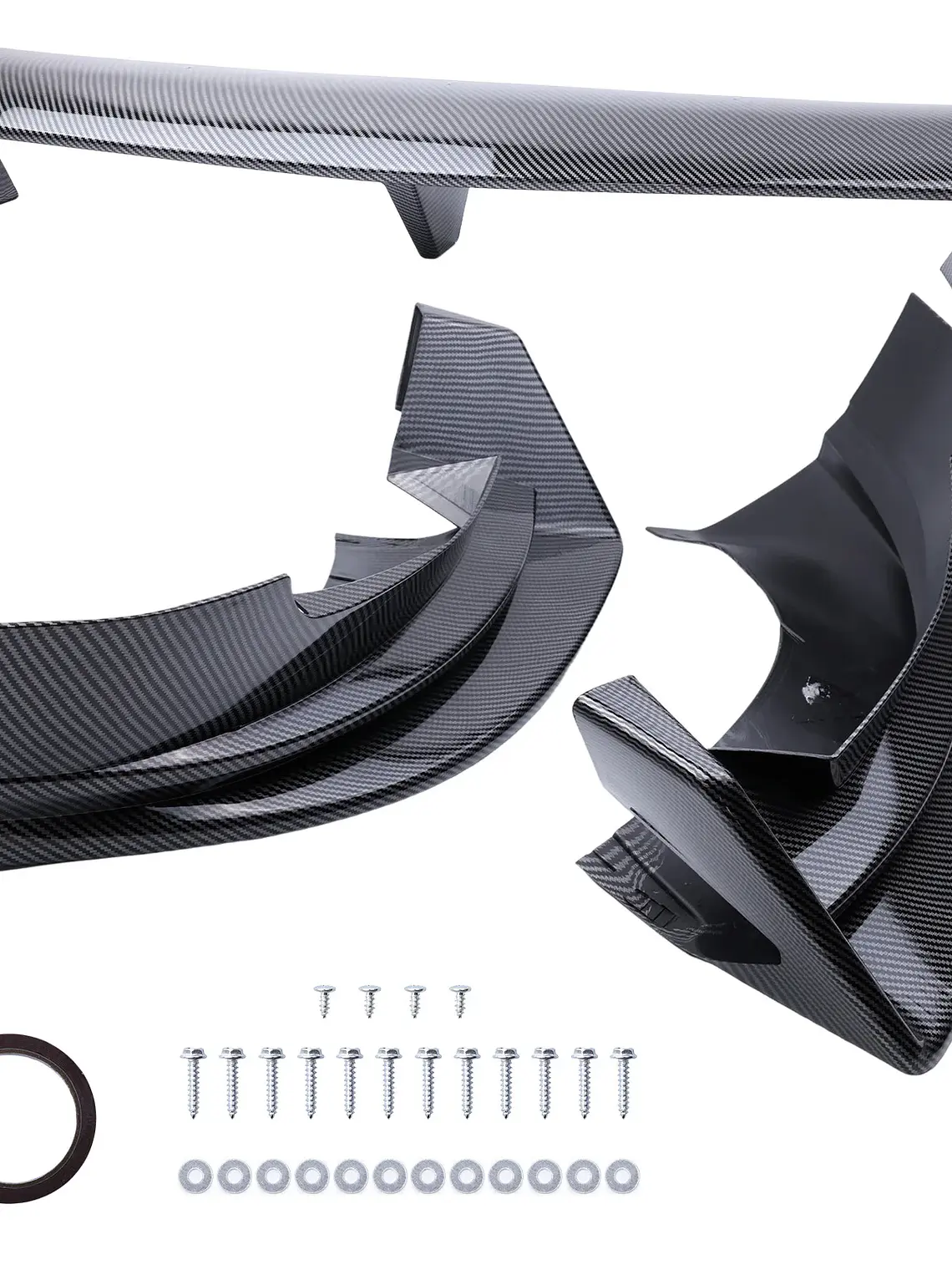 Front Bumper Lip Splitter Spoiler Carbon Fiber Style for Tesla Model Y 5