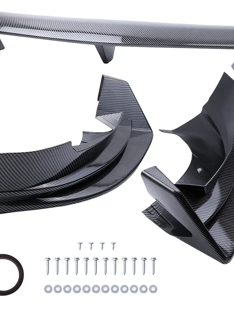 Front Bumper Lip Splitter Spoiler Carbon Fiber Style for Tesla Model Y 5