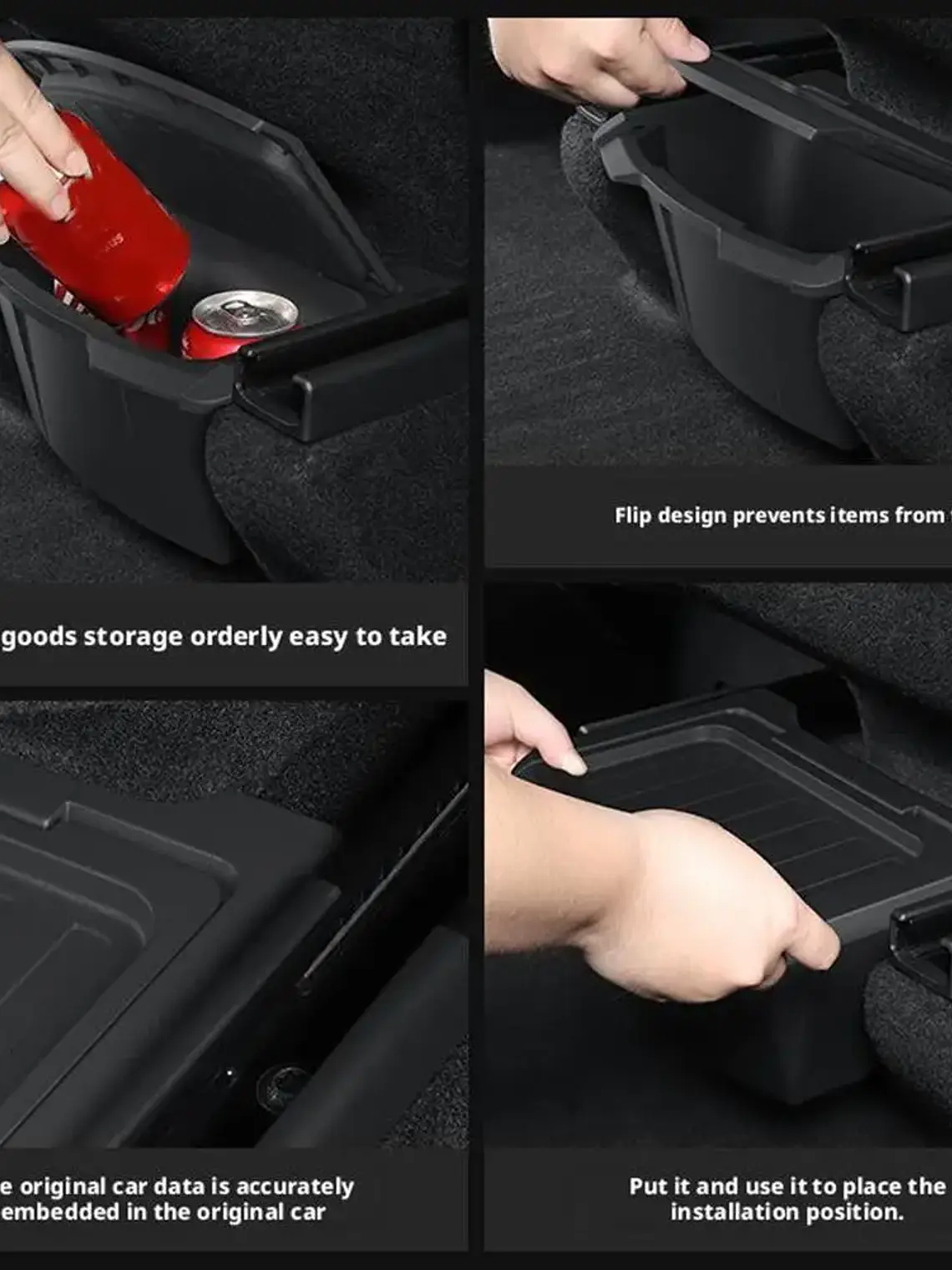 TPE Rear Seat Storage Box for Tesla MODEL Y Juniper Launch 6