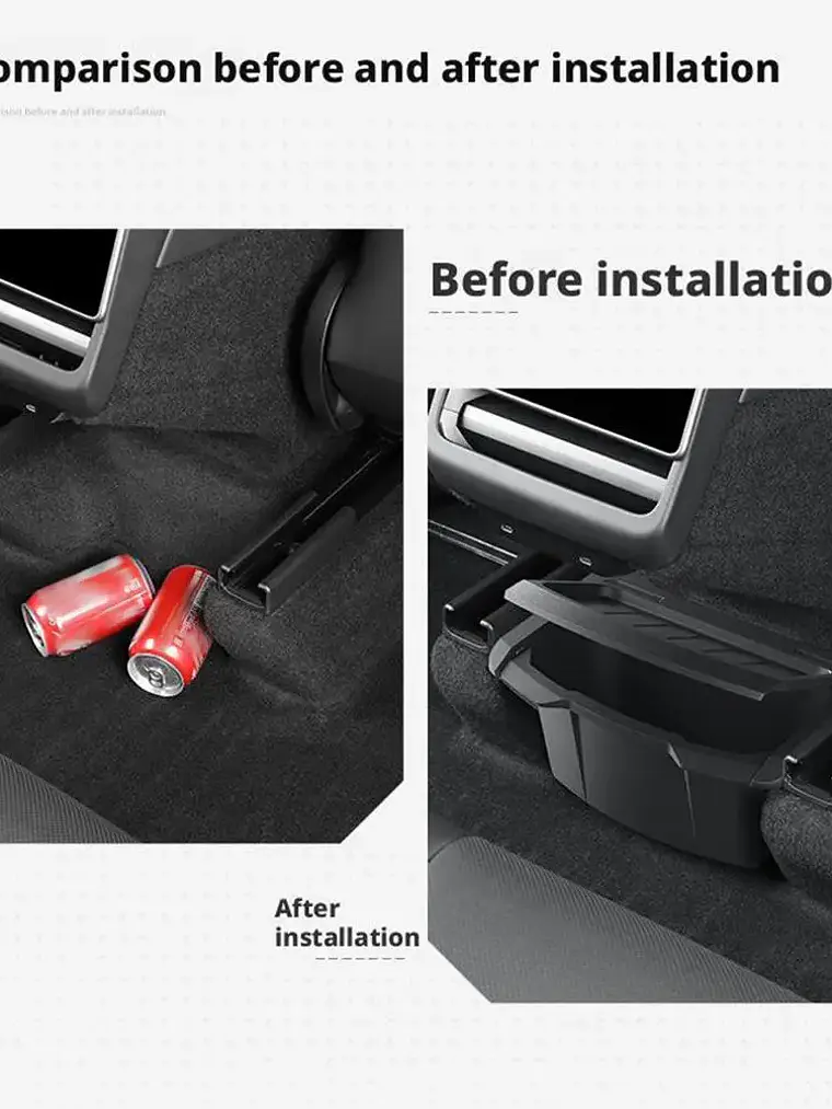 TPE Rear Seat Storage Box for Tesla MODEL Y Juniper Launch 7