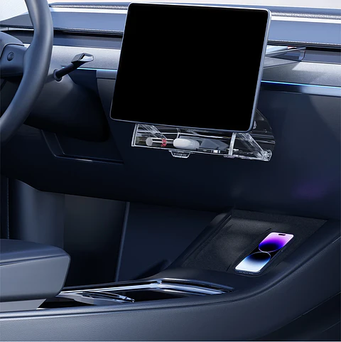 Tesla  Magnetic Under Screen Hidden Storage Box 