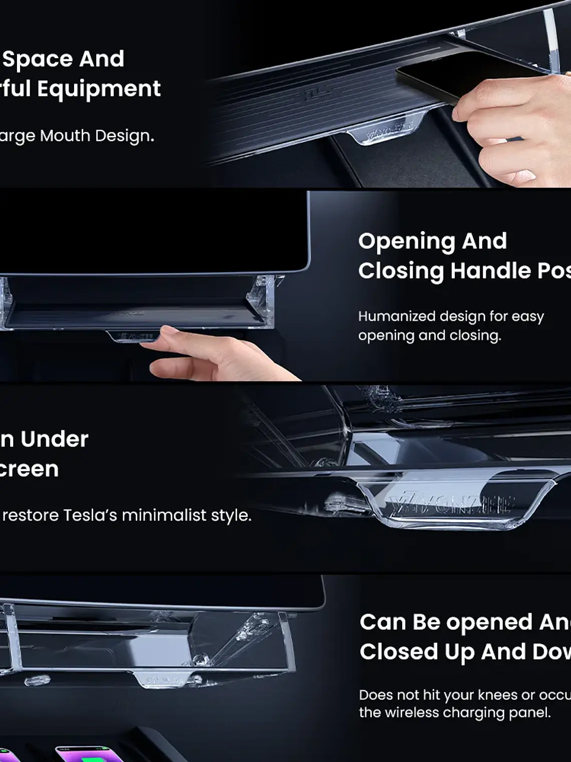 Tesla  Magnetic Under Screen Hidden Storage Box  4