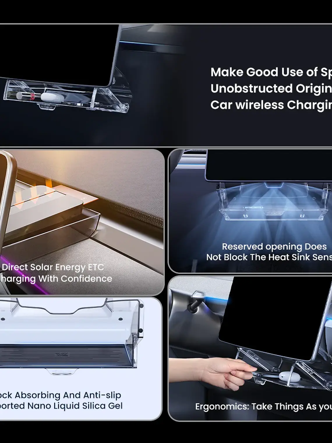 Tesla  Magnetic Under Screen Hidden Storage Box  5