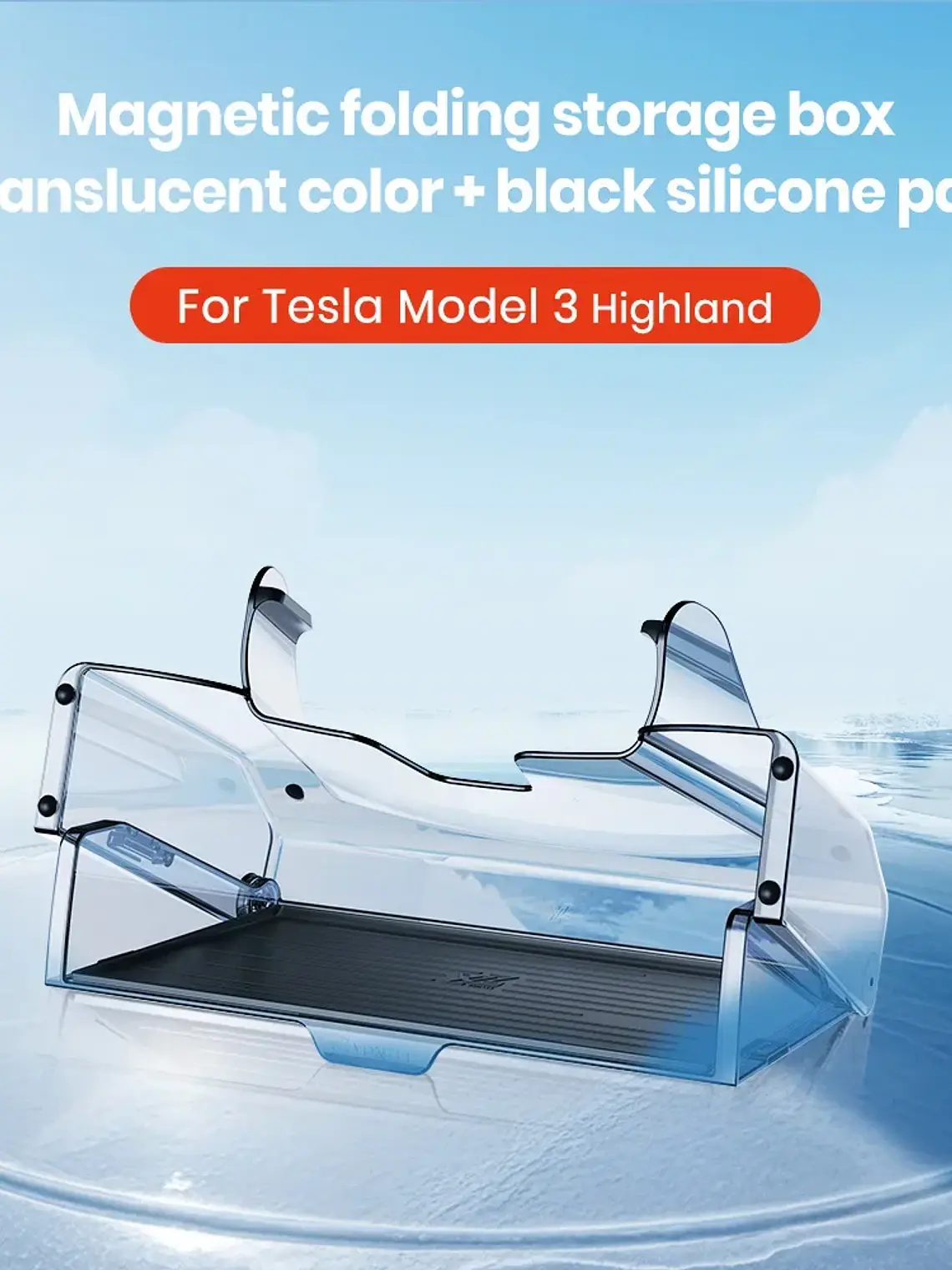 Tesla  Magnetic Under Screen Hidden Storage Box  8