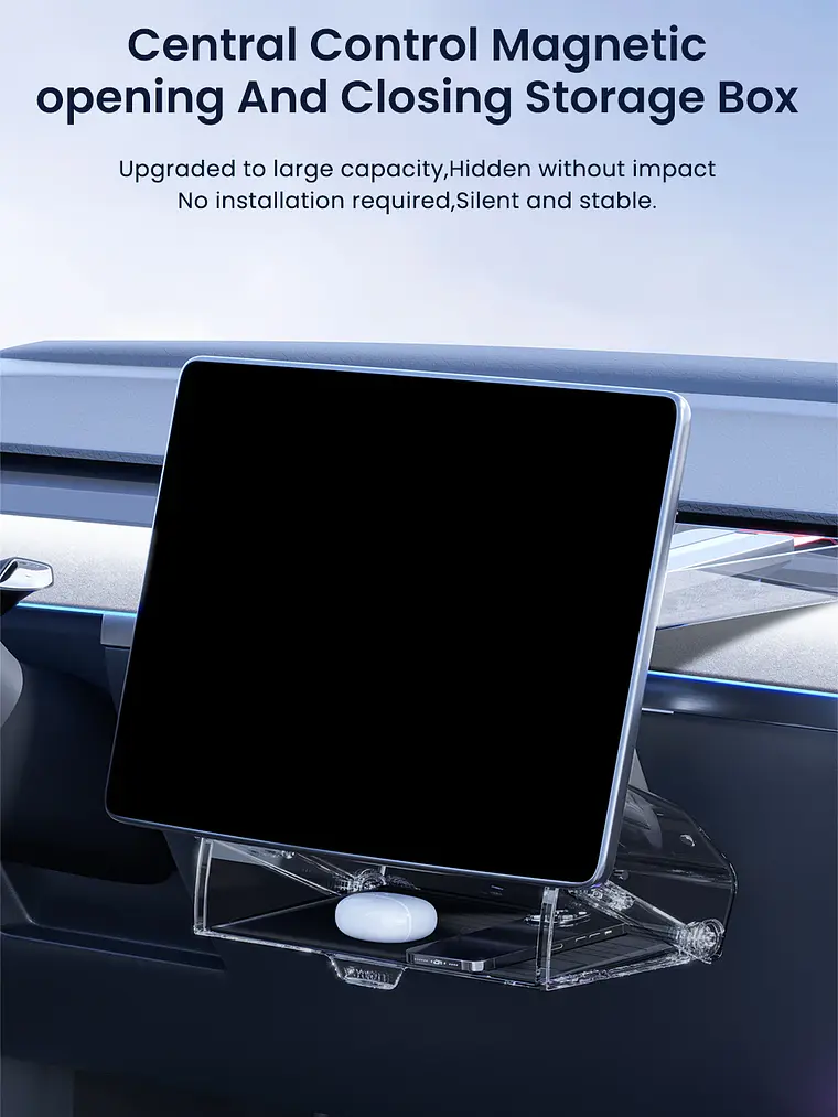 Tesla  Magnetic Under Screen Hidden Storage Box  10