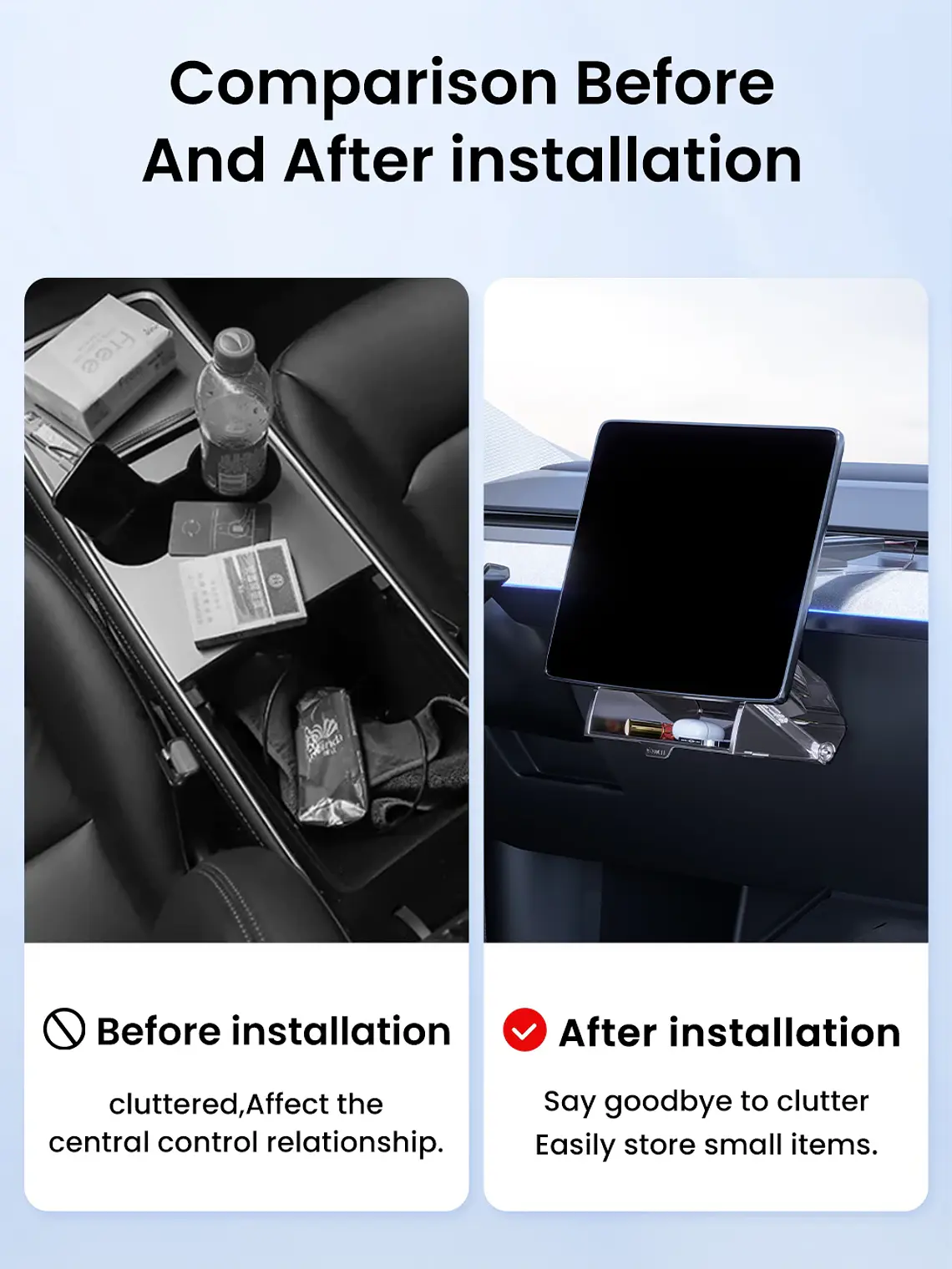 Tesla  Magnetic Under Screen Hidden Storage Box  11