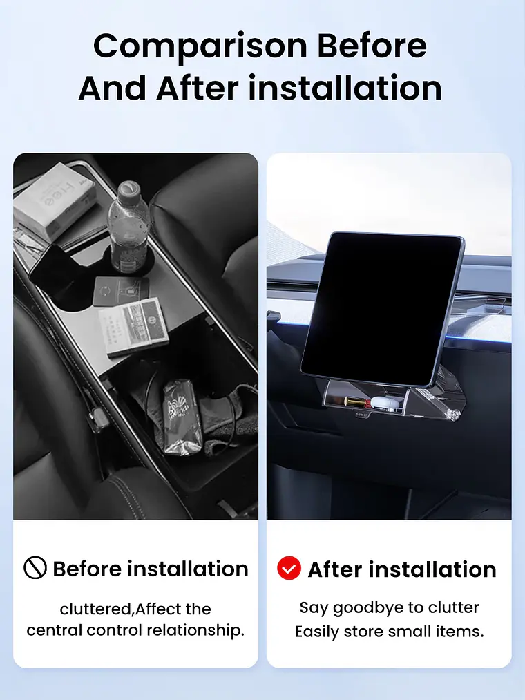 Tesla  Magnetic Under Screen Hidden Storage Box  11