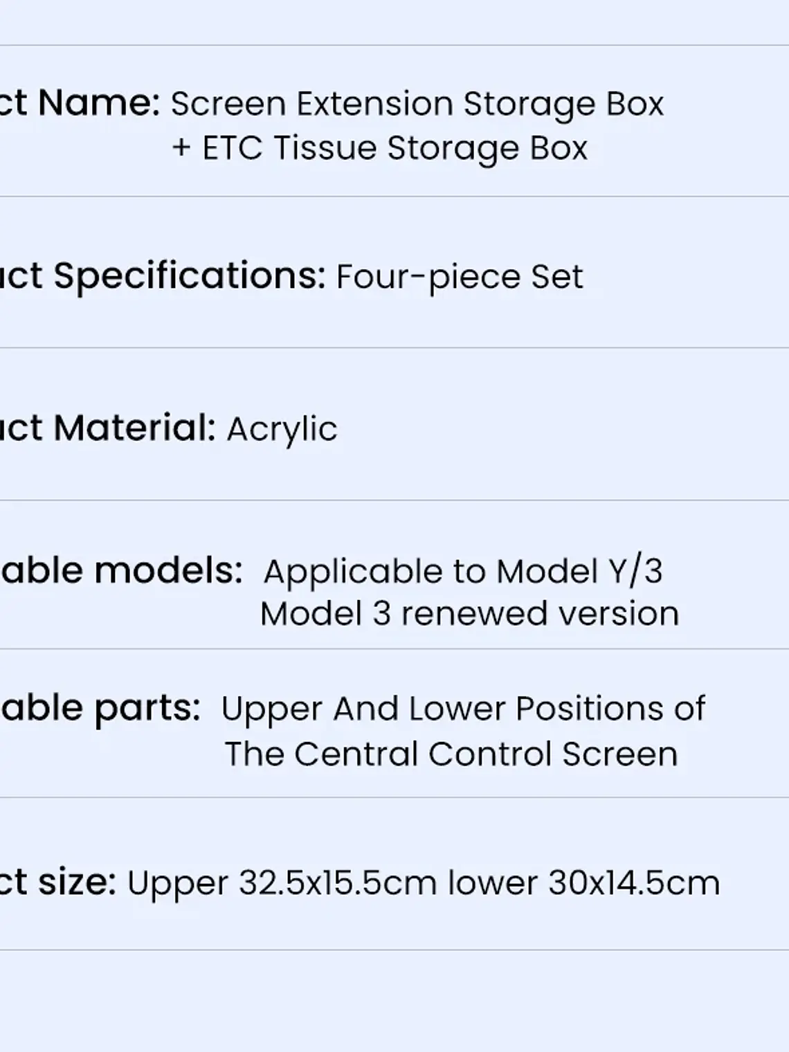 Tesla  Magnetic Under Screen Hidden Storage Box  45