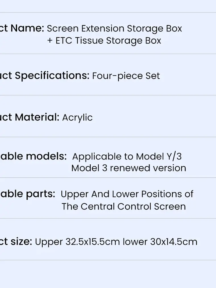 Tesla  Magnetic Under Screen Hidden Storage Box  45