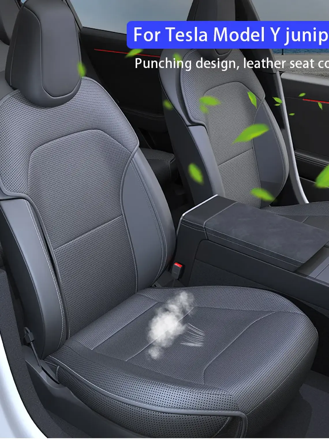 Tesla Model Y 2025 juniper Ventilation leather seat cover 13