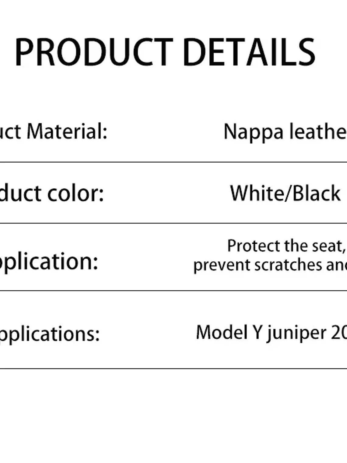 Tesla Model Y 2025 juniper Ventilation leather seat cover 20