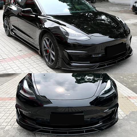 Whole Front Bumper Splitter FOR TESLA MODEL 3 