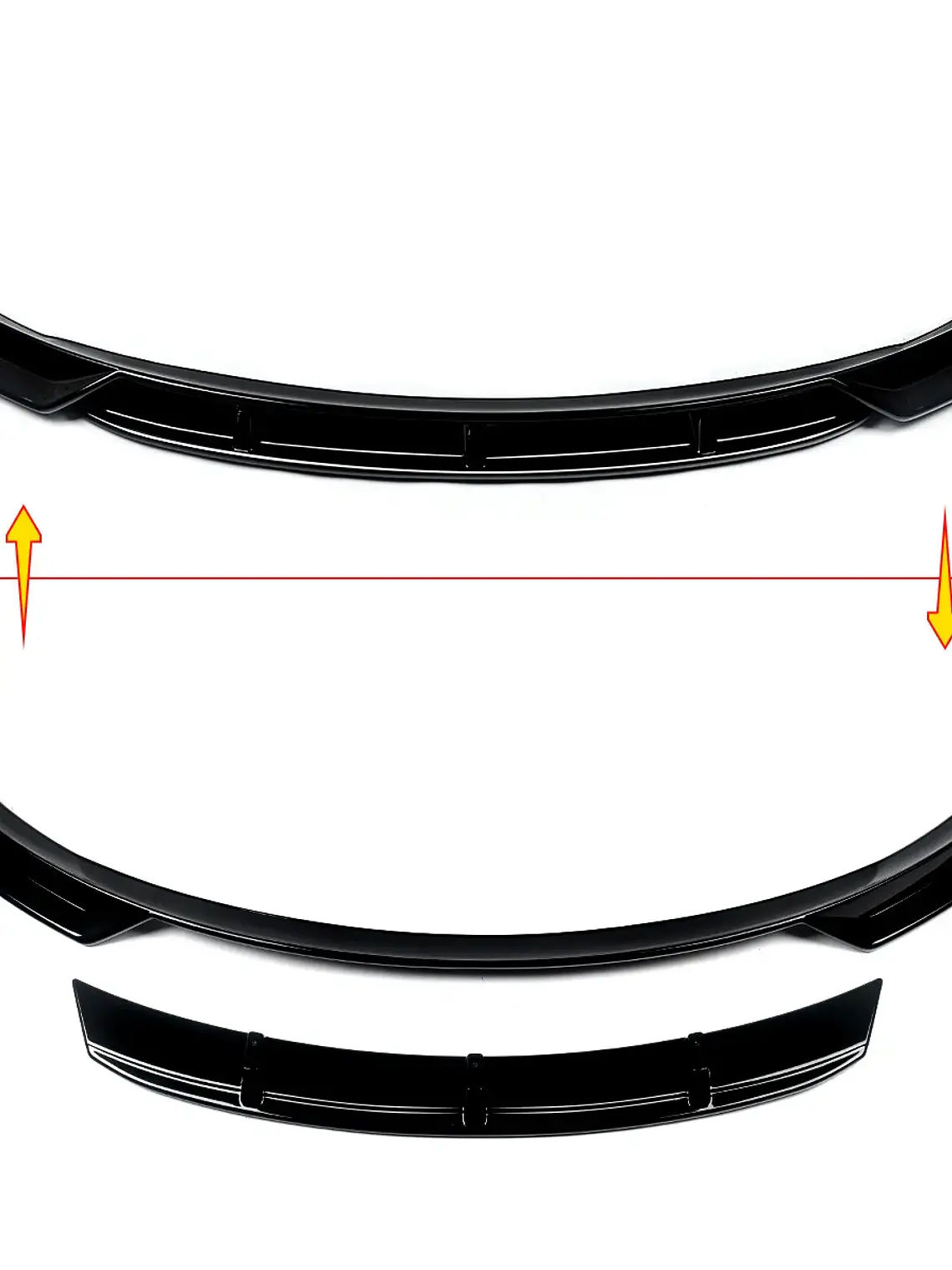 Whole Front Bumper Splitter FOR TESLA MODEL 3  4