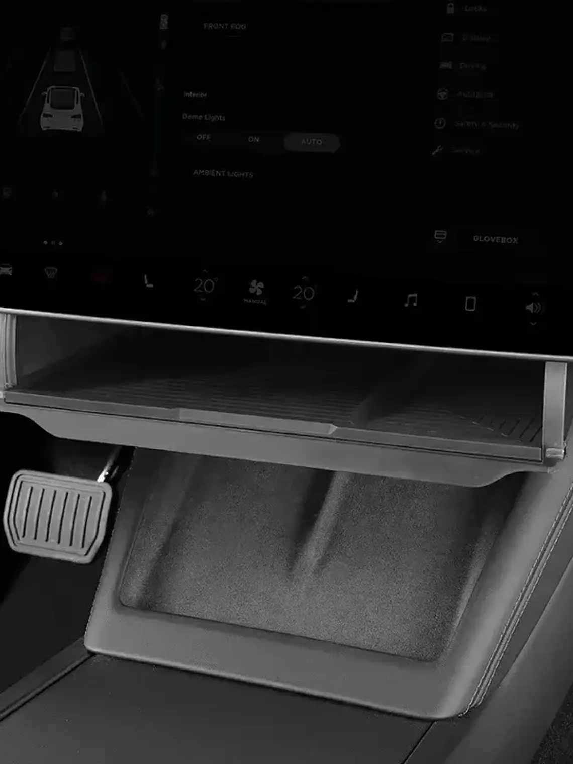 Tesla Central Control Screen Storage Box Car 1