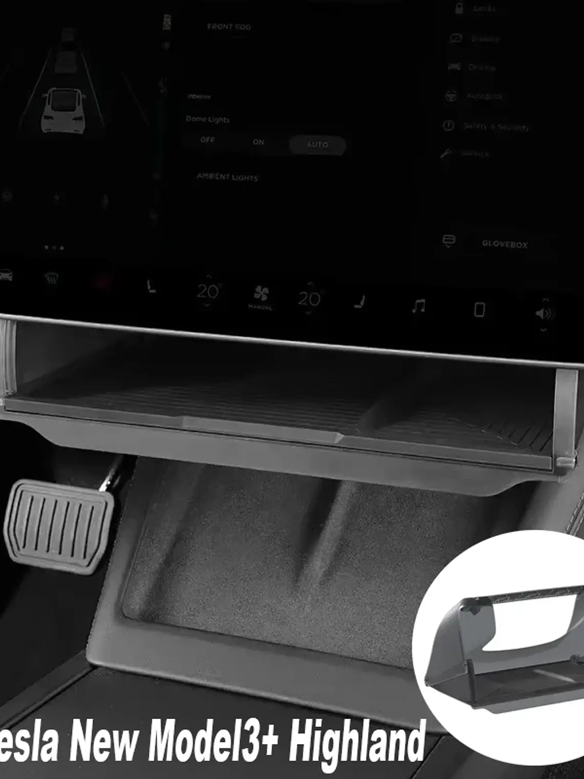 Tesla Central Control Screen Storage Box Car 2