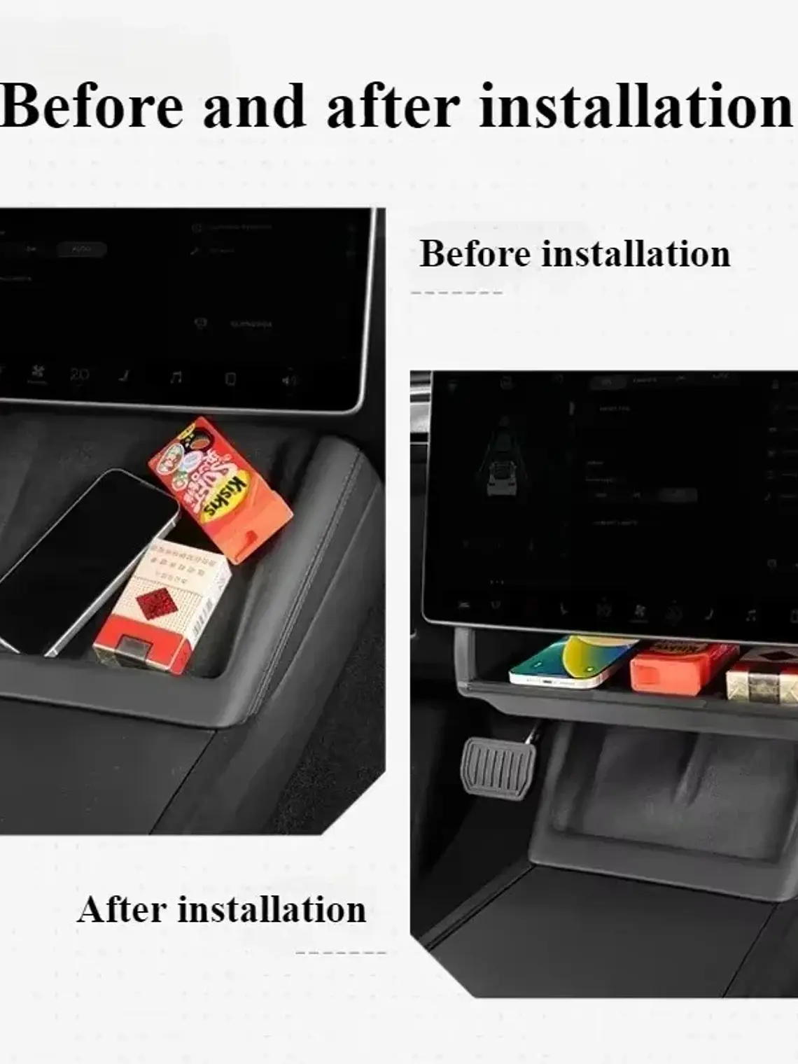 Tesla Central Control Screen Storage Box Car 3
