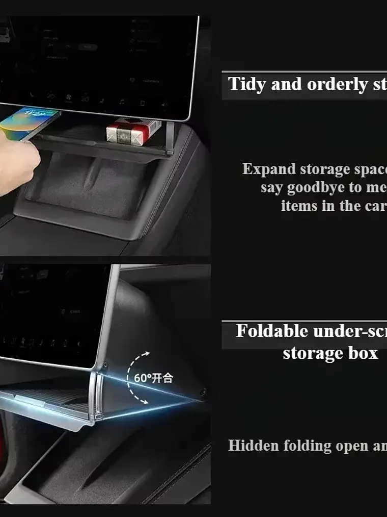 Tesla Central Control Screen Storage Box Car 4