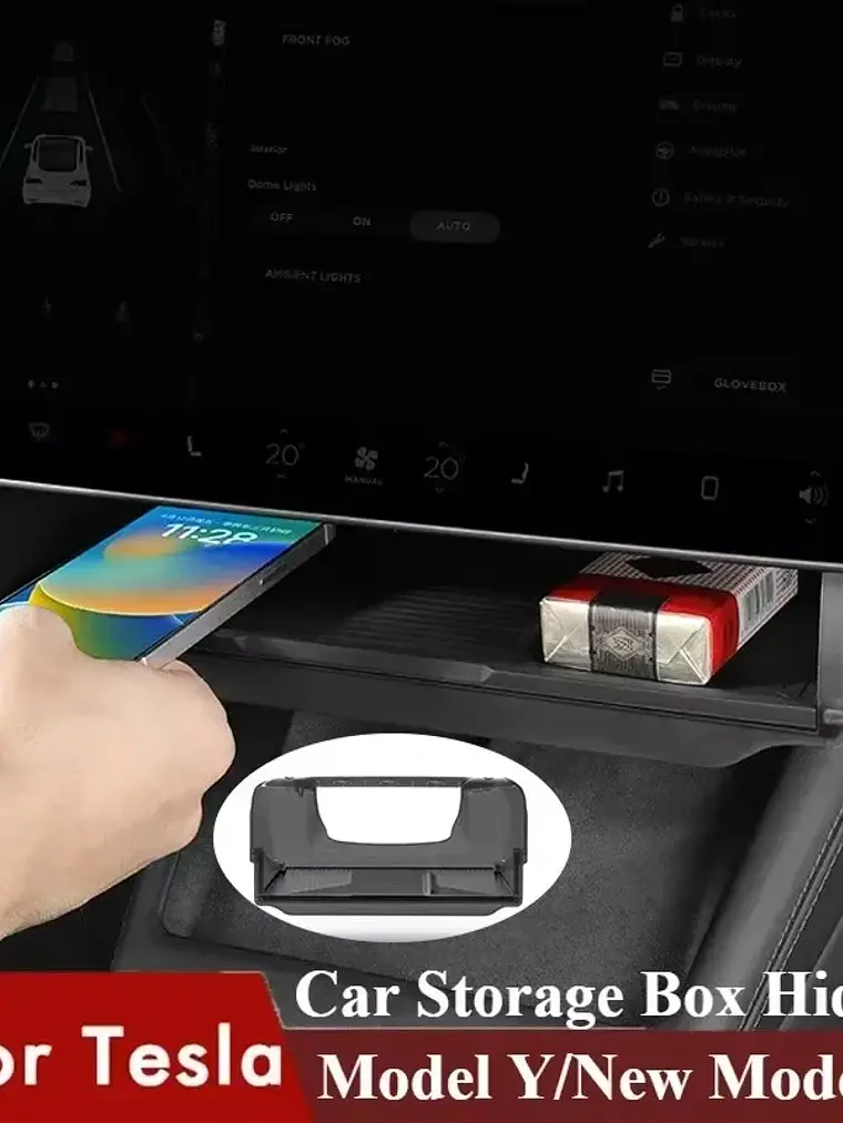 Tesla Central Control Screen Storage Box Car 7