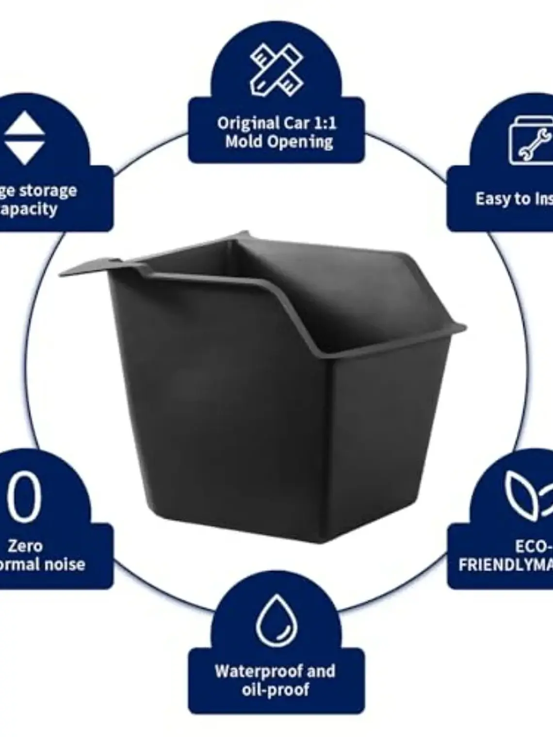 Tesla Model Y Juniper Rear Trunk Storage Bins with Cover 4