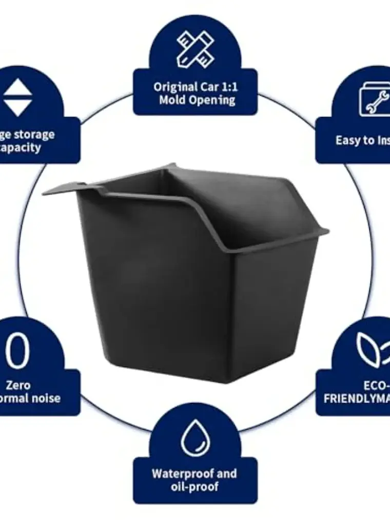 Tesla Model Y Juniper Rear Trunk Storage Bins with Cover 4