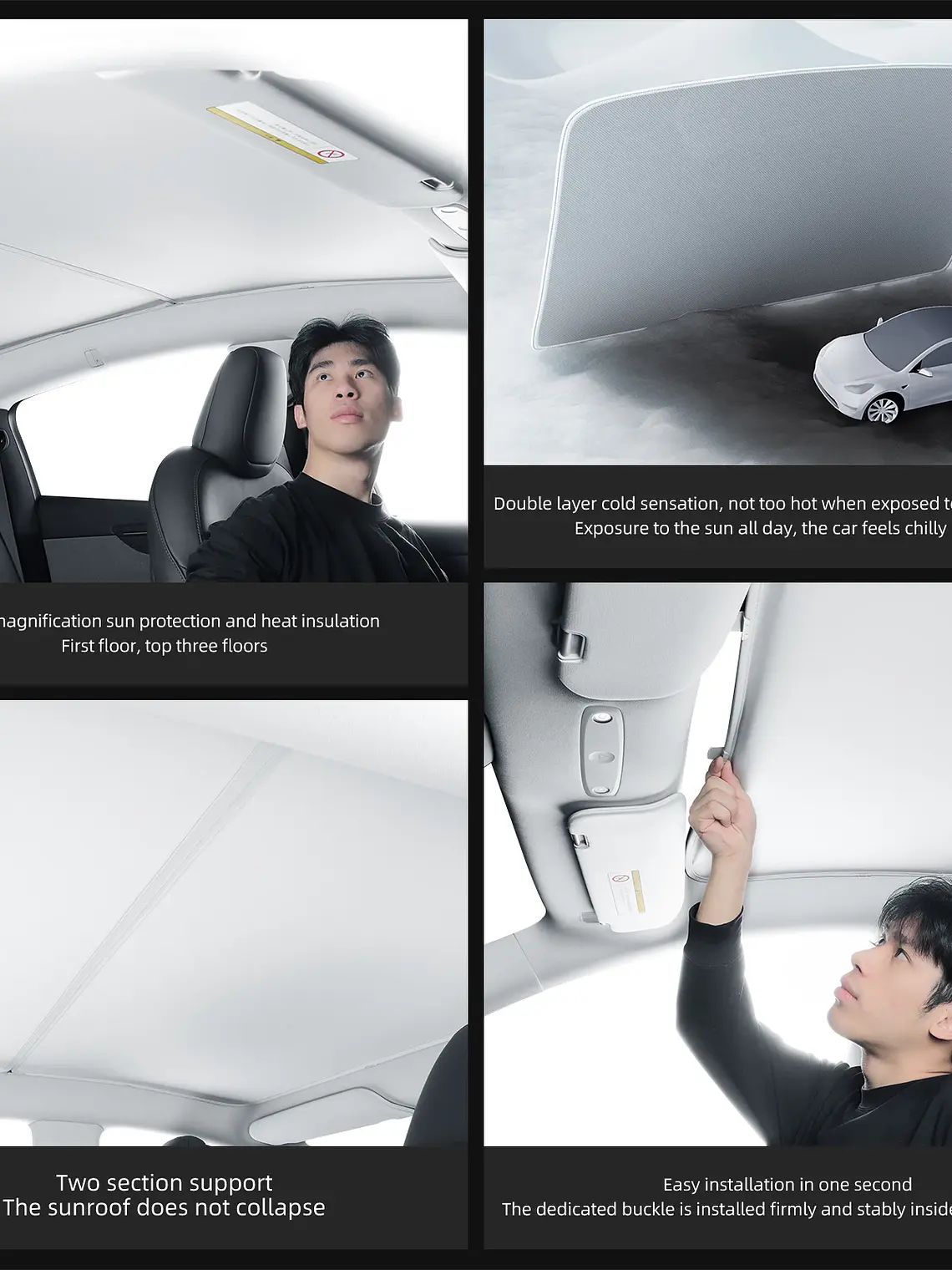 Tesla Model Y Launch 2025 Car Skylight Sunshade Net 4