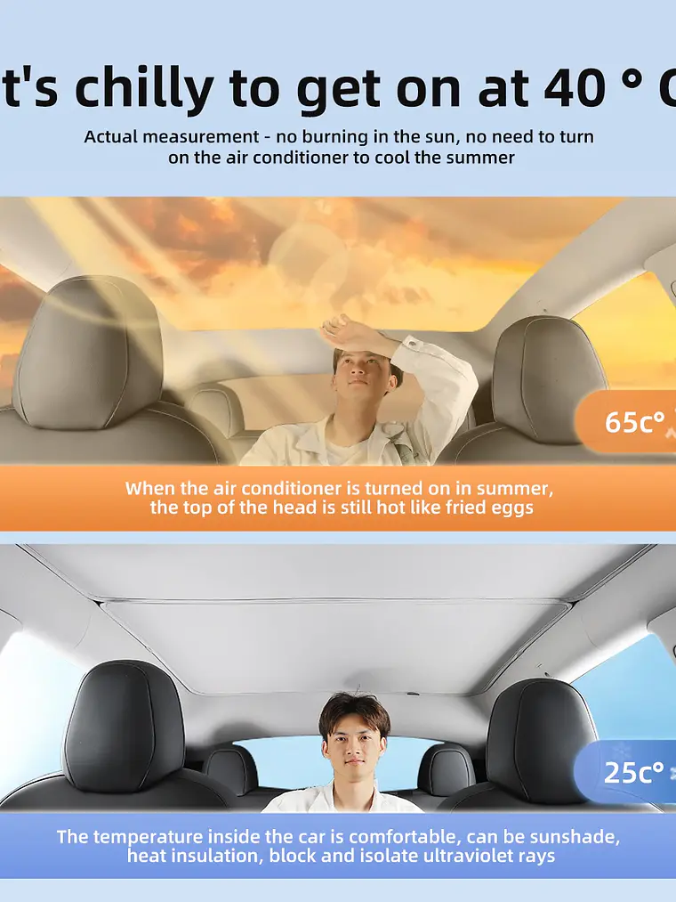 Tesla Model Y Launch 2025 Car Skylight Sunshade Net 10