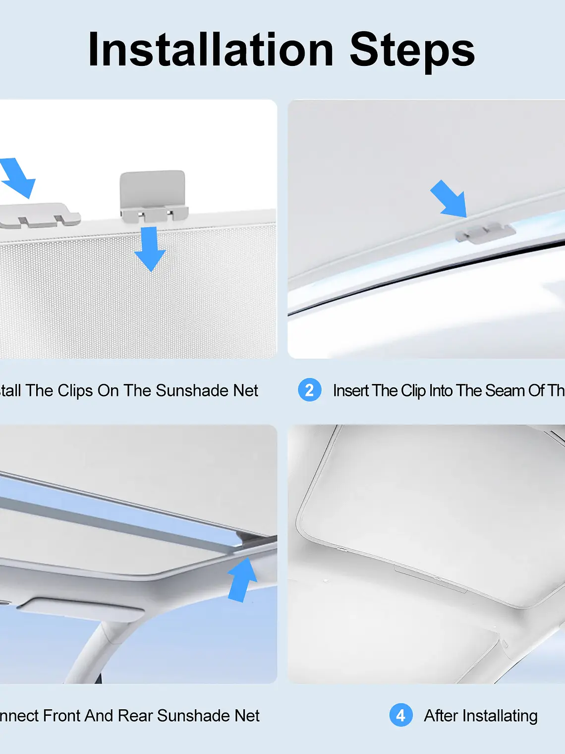 Tesla Model Y Launch 2025 Car Skylight Sunshade Net 12