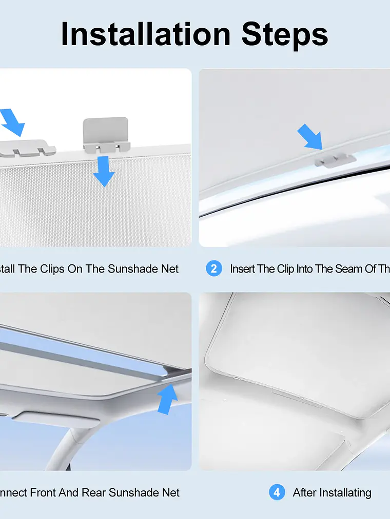 Tesla Model Y Launch 2025 Car Skylight Sunshade Net 12