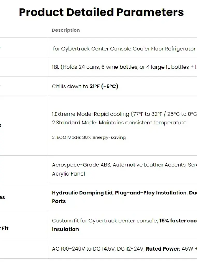 18L Tesla Cybertruck Camping Freezers Coolers  7